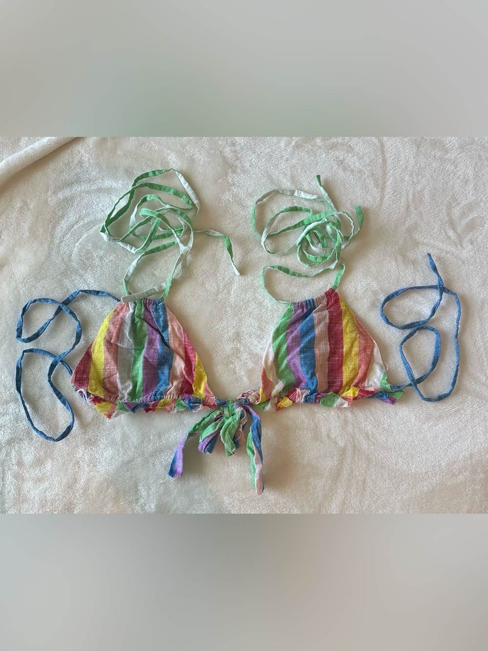 Coniglio Palm Beach Rainbow Triangle Halter Top